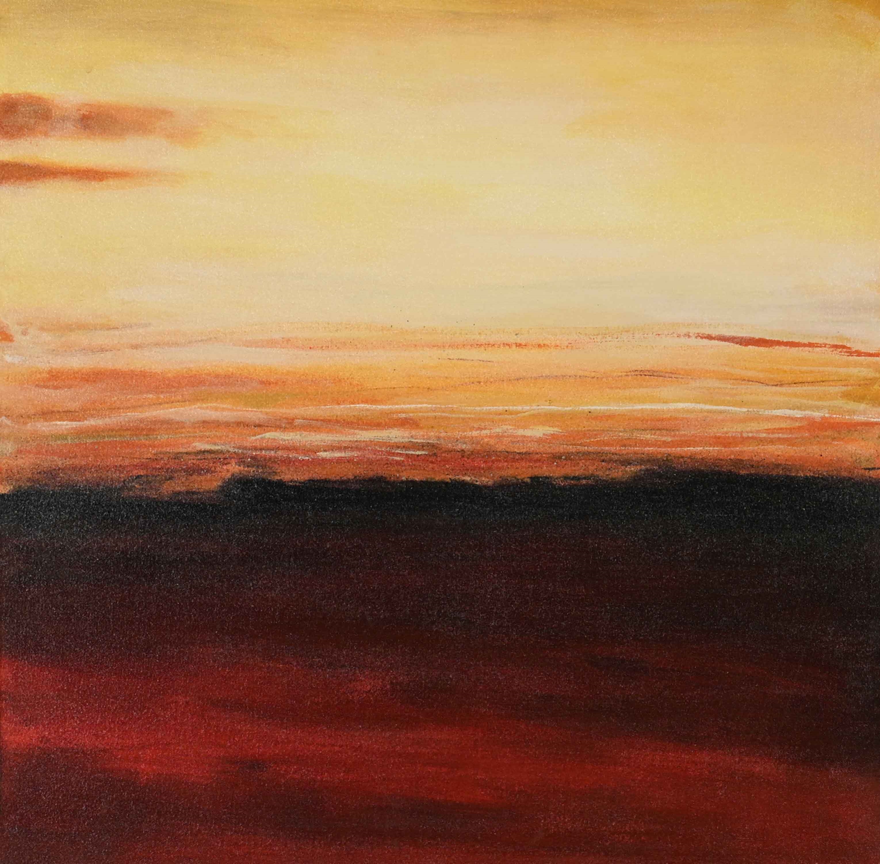 Artwork by Louise Grove Wiechers, Sunset, Made of oil on canvas (triptych)