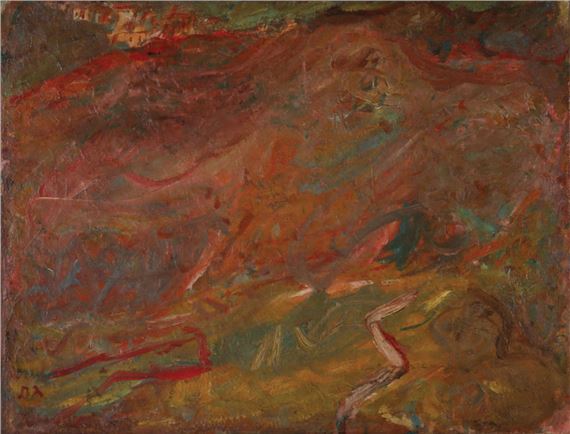 Landscape with Houses by Eliahu Gat