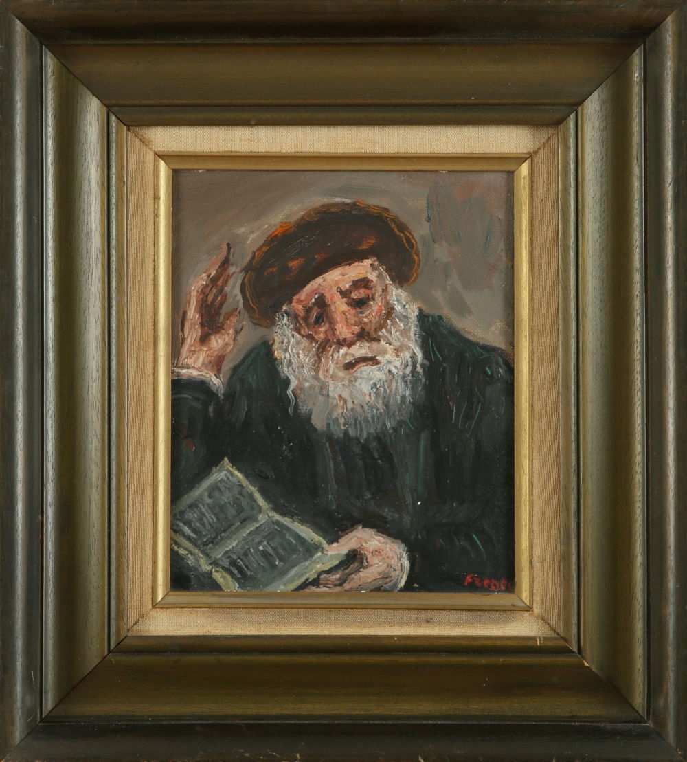 Artwork by Isaac Frenel, Bearded Figure, Made of Oil on canvas