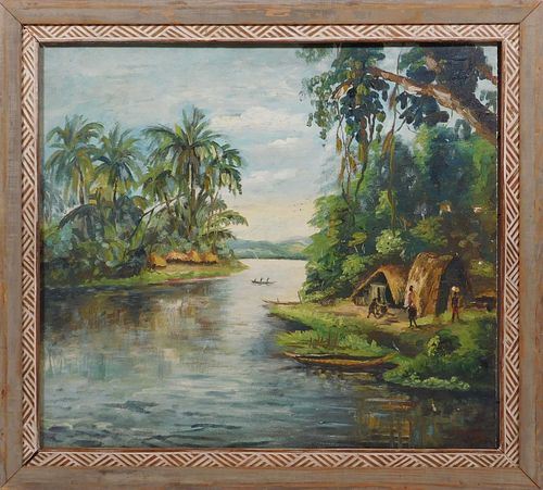 Tropical Jungle Scene by N. Kuyv