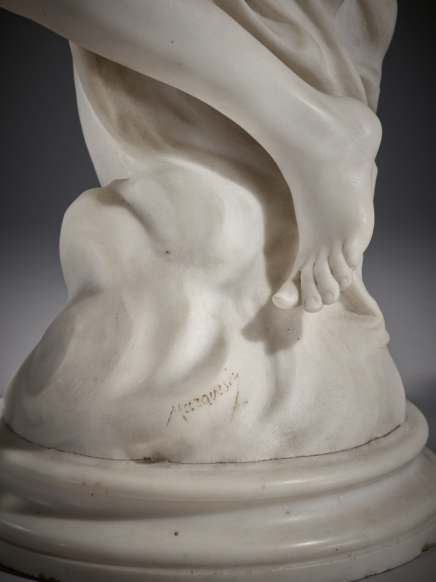 Artwork by Laurent-Honoré Marqueste, Cupid and Psyche, Made of marble