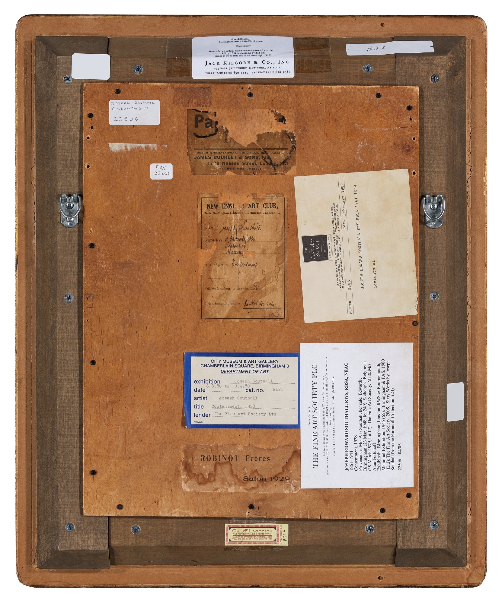 Artwork by Joseph Edward Southall, Contentment, Made of watercolour on vellum