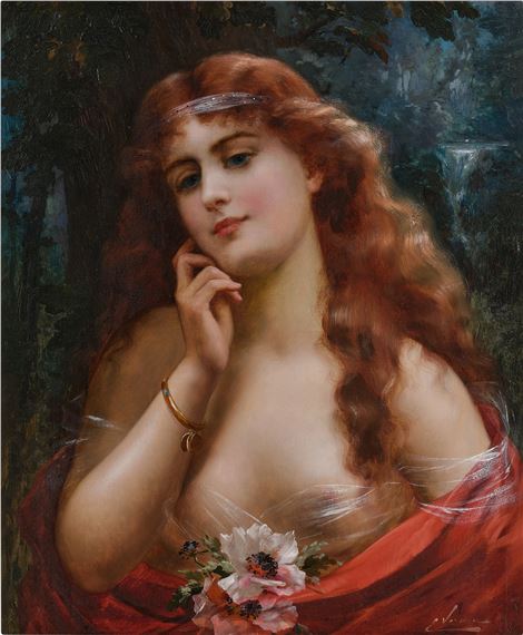 The Red Shawl by Émile Vernon