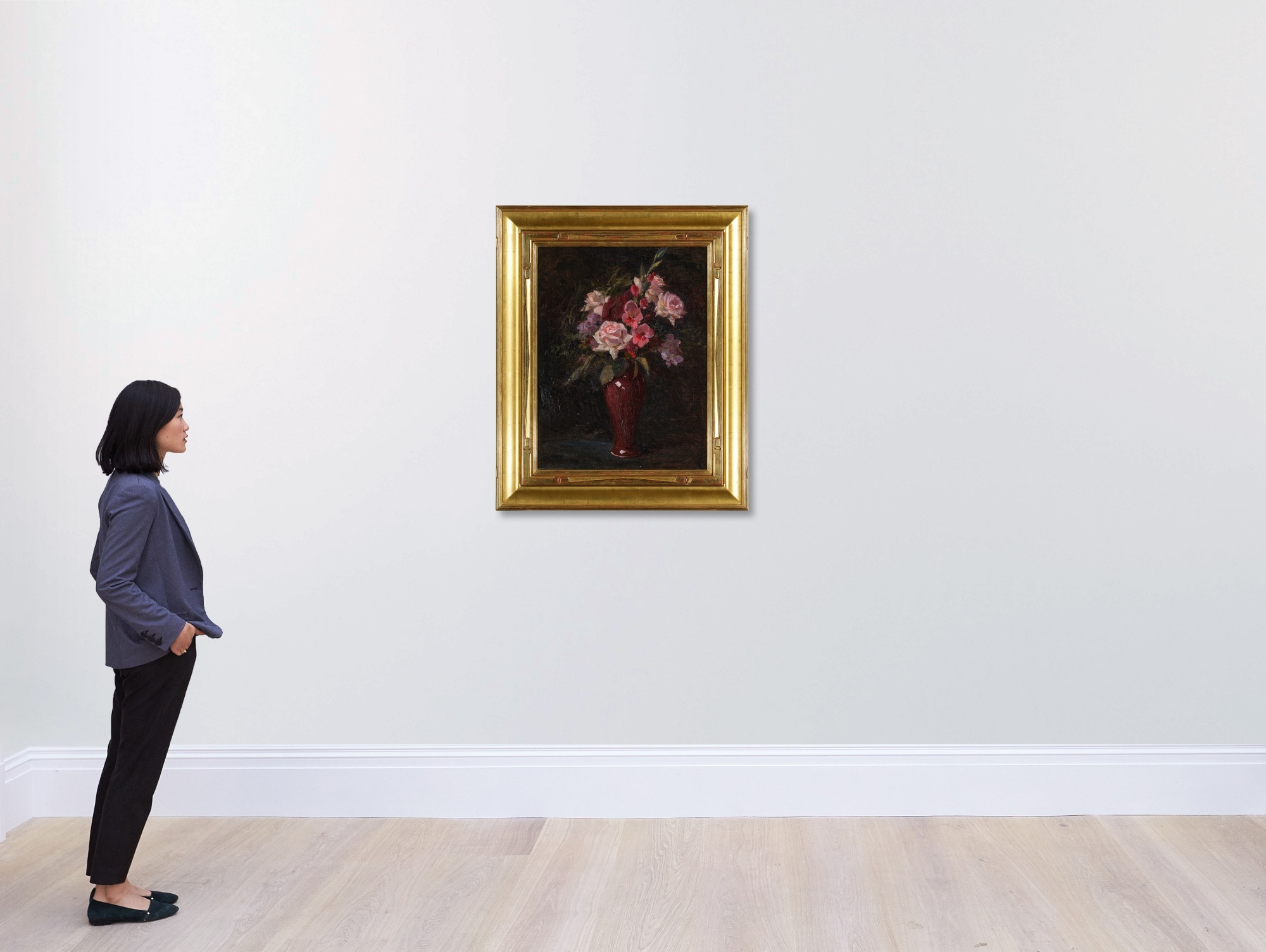 Gaetano Capone | Still Life with Pink Roses | MutualArt