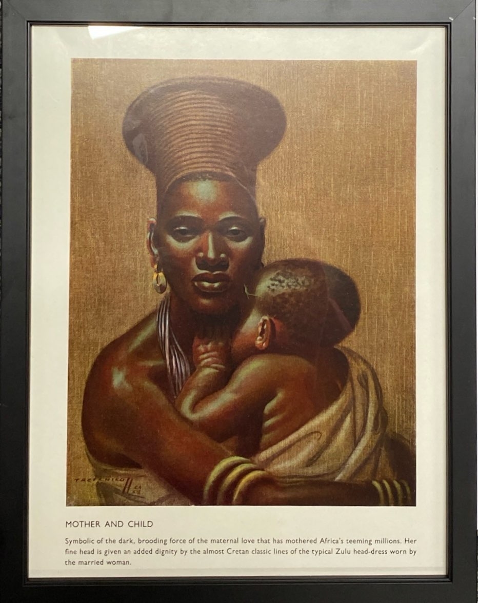 A framed 1960's print Mother and child by Tretchikoff, 26 x 33cm - Vladimir Tretchikoff