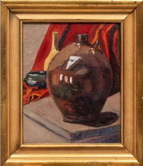 Still Life of Pottery - Julia Conroy Michel Black