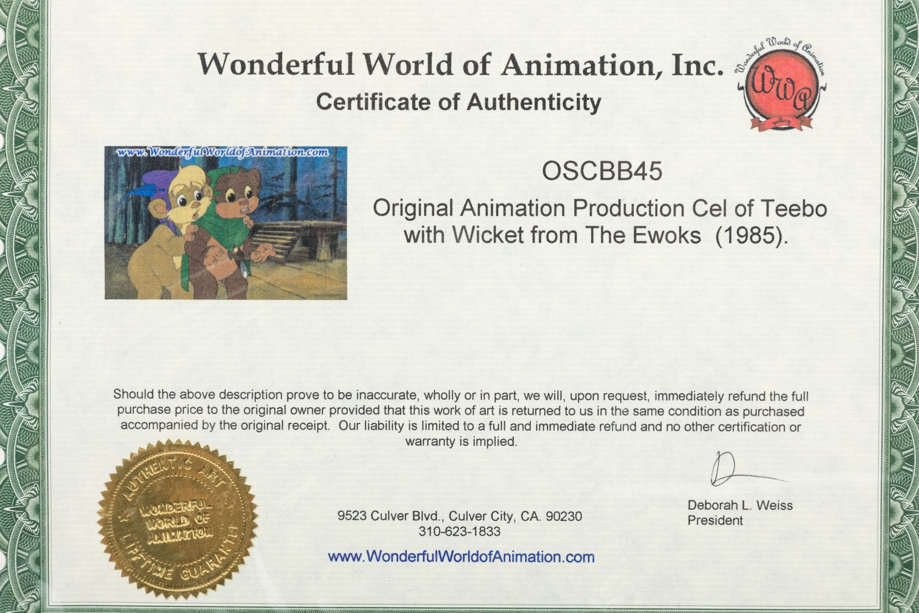 KAWS | LucasFilm (1985) Original Animation Production Cel From The ...
