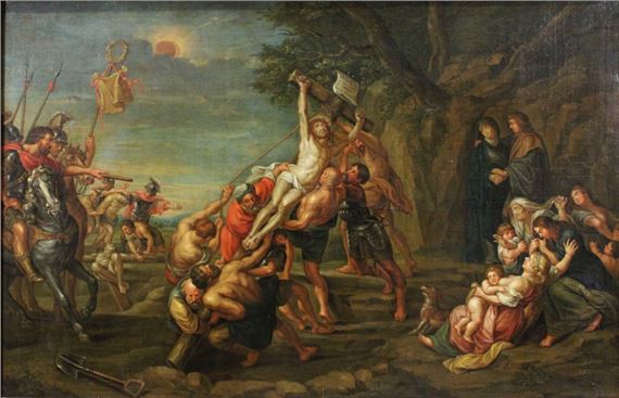 Kreuzaufrichtung Christi by Abraham van Diepenbeeck, Rubens School, 17th Century, um 1631