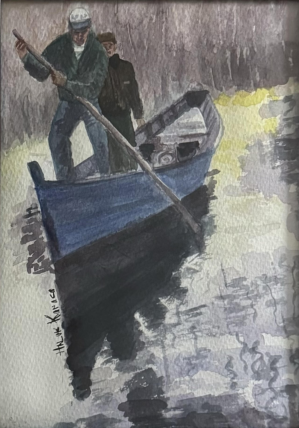 Artwork by Haluk Karaca, ıçı, Made of watercolor on paper