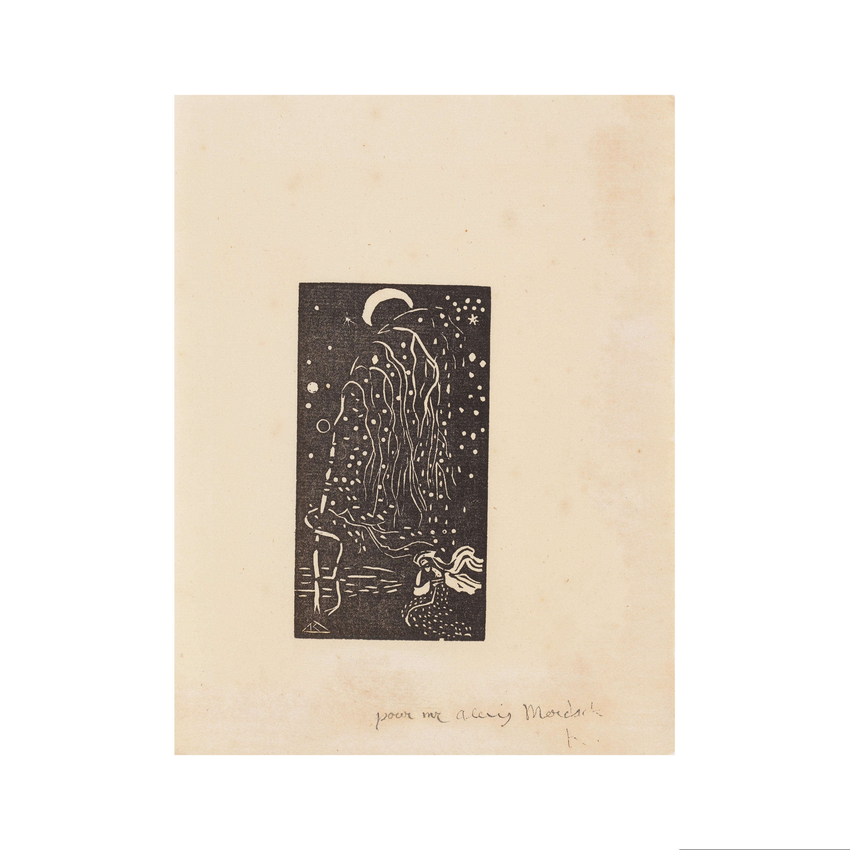 Artwork by Wassily Kandinsky, Sterne (Stars), 1907, Made of woodcut on laid paper