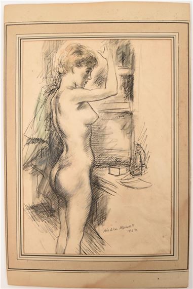 JOHN ALAN MAXWELL (1904 - 1984). NUDE BY A WINDOW - John Alan Maxwell