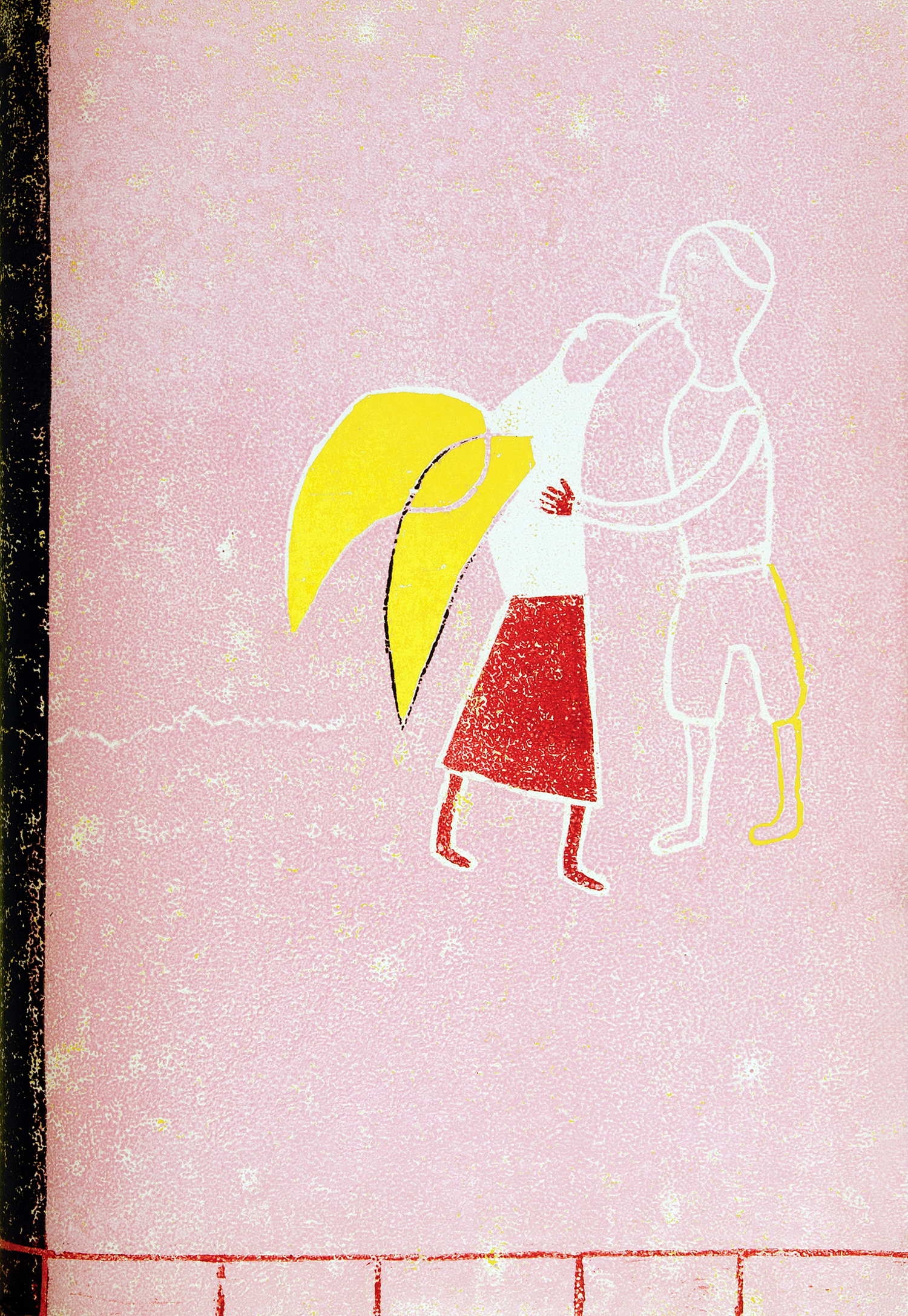 Artwork by Katrin Stangl, Leipzig 2003, Made of farbholzschnitten