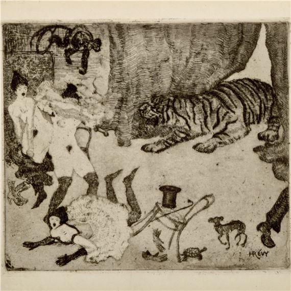 ZIRKUSSZENE by Heinrich Revy, 1920er