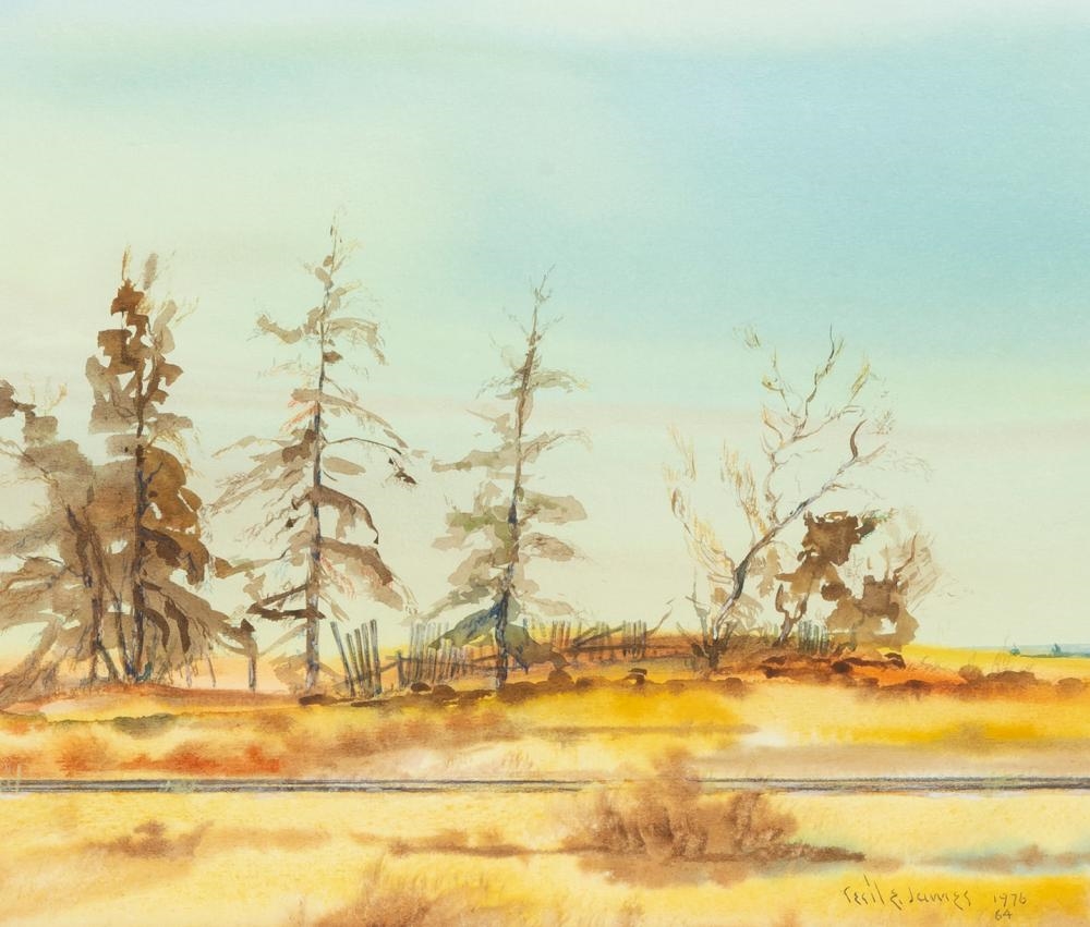 Cecil E. James | CECIL JAMES - Trees Along the Rail Line (1976) | MutualArt