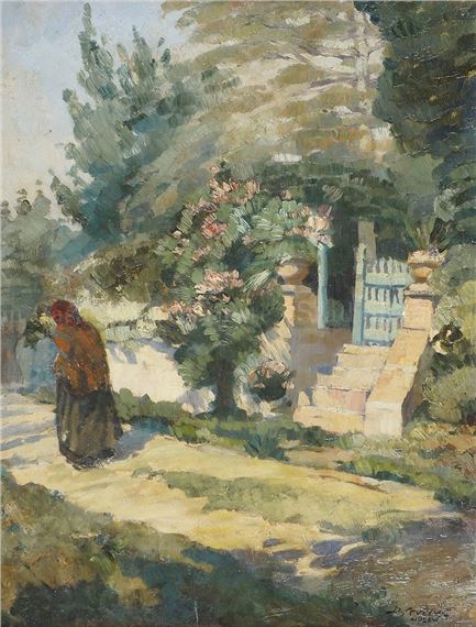 'Cancello chiuso' by Dyalma Stultus, datato 1925