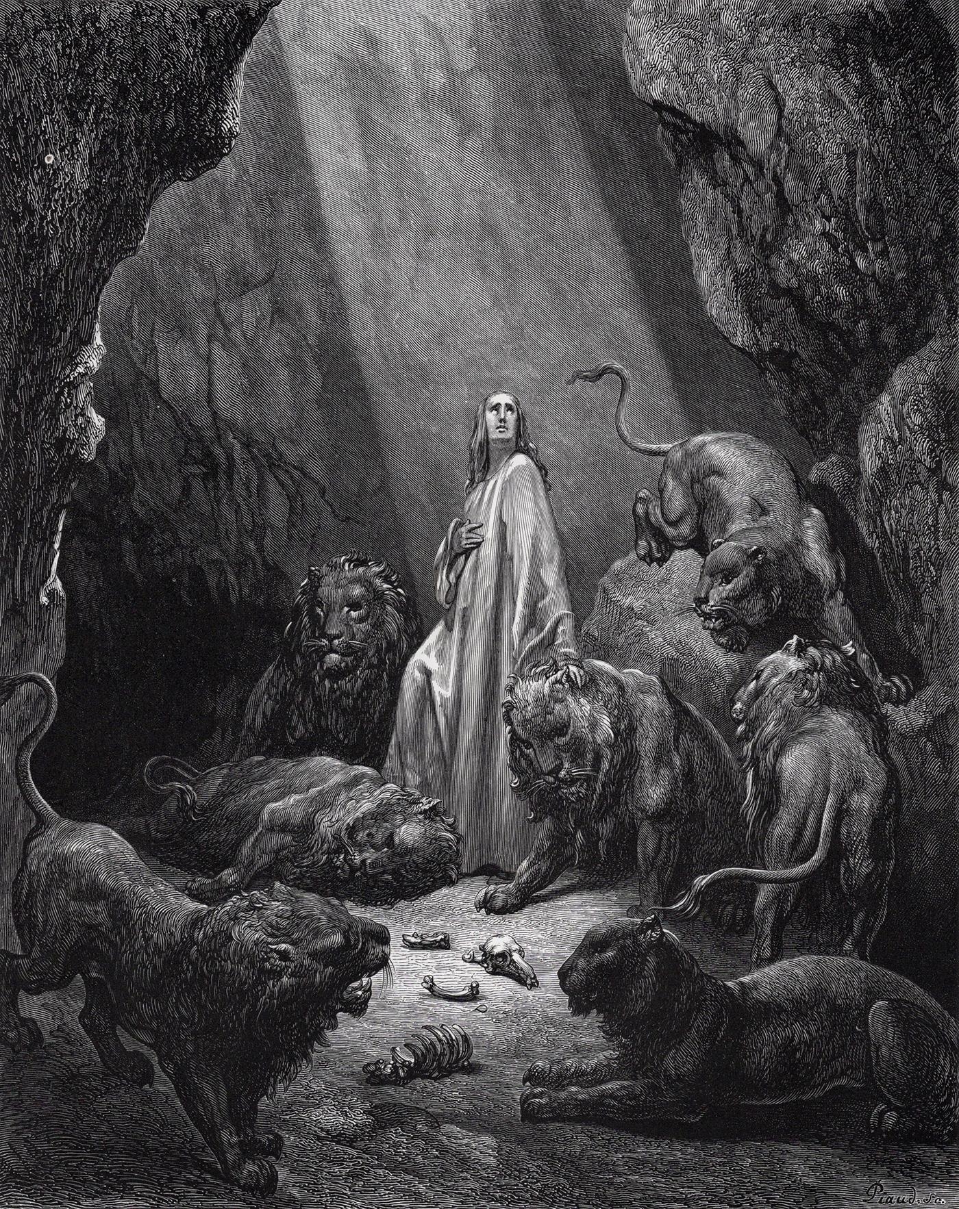 Daniel In The Den Of Lions (From Dore's Bible) - Gustave Doré