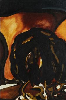 Hector Escobar, (1908 - 1984), oil on canvas abstract composition signed and dated 99. Framed. H - Hector Escobar