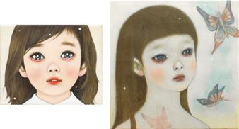 A Girl ; Butterfly (a set of 2 - Iida Kiriko