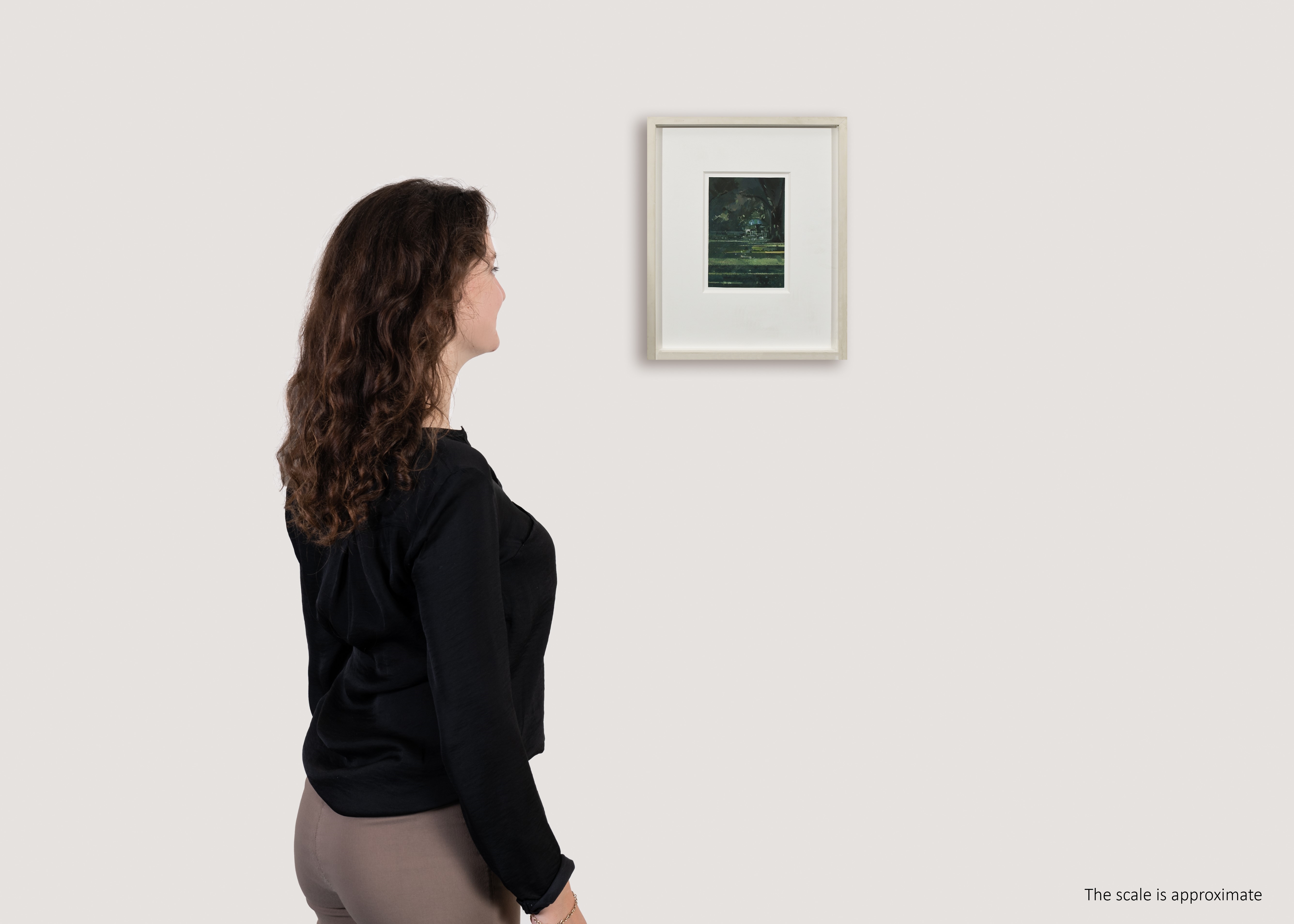 Artwork by Eileen Hogan, A shady garden, Made of Oil on card