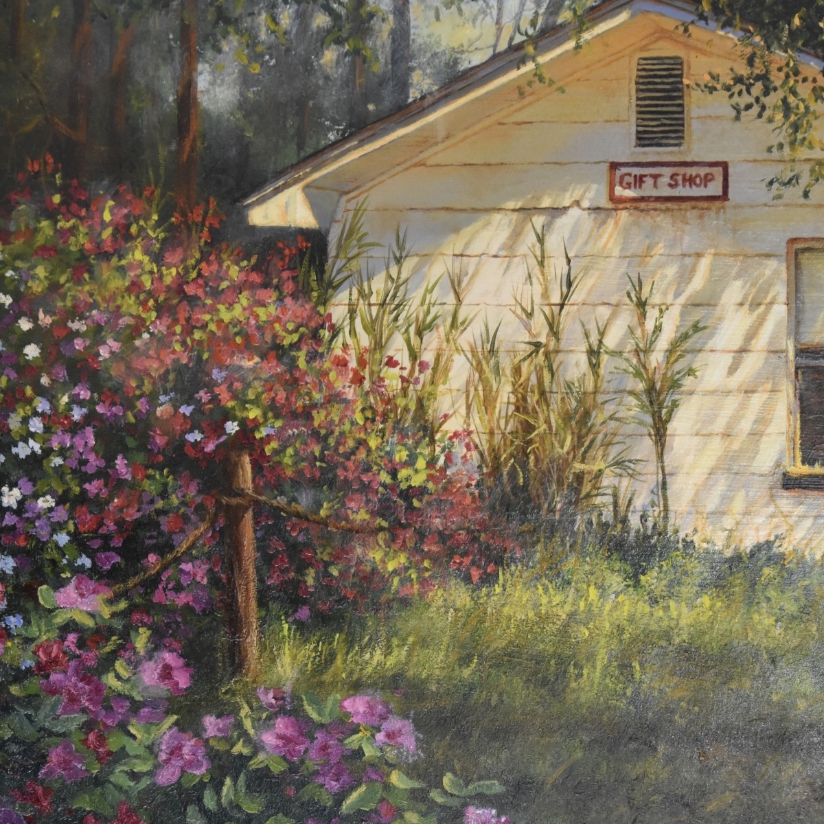Artwork by Douglas Grier, Gift Shop, Made of Oil on Board