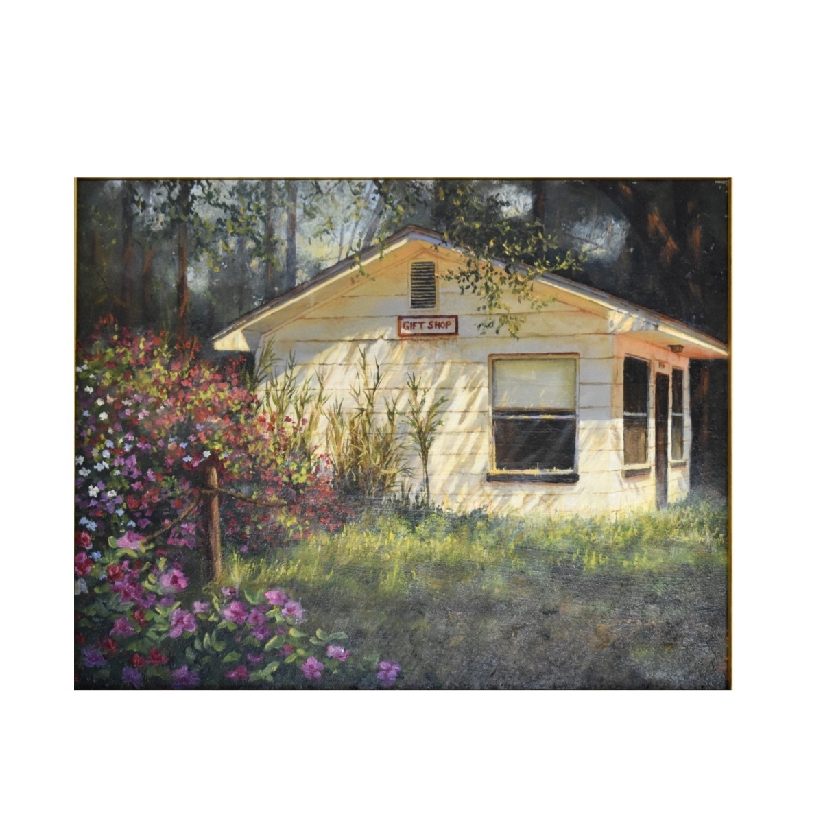 Artwork by Douglas Grier, Gift Shop, Made of Oil on Board