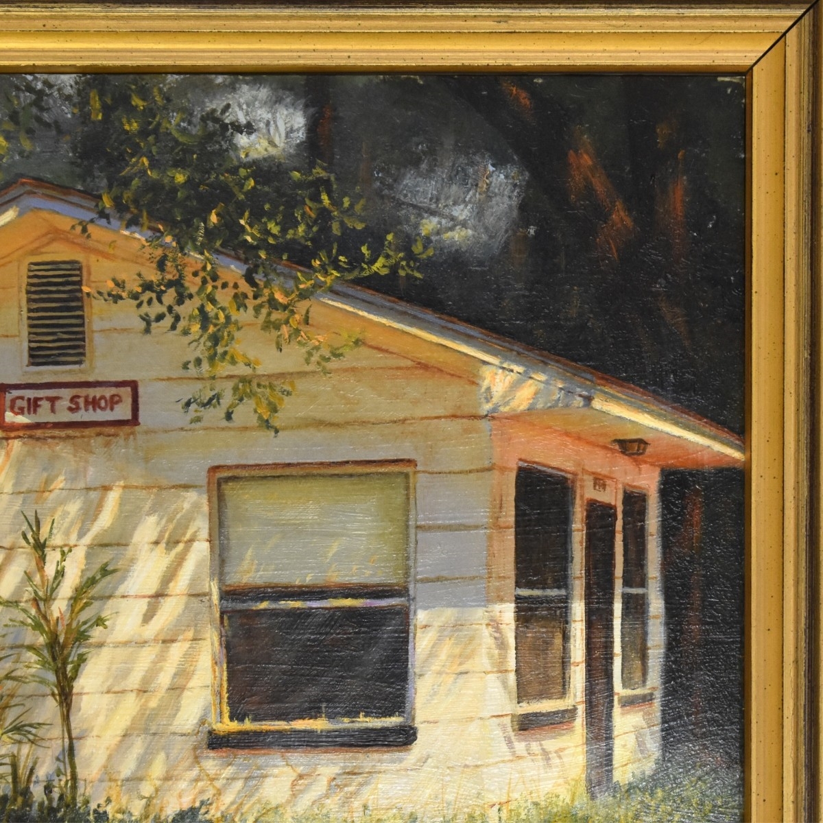 Artwork by Douglas Grier, Gift Shop, Made of Oil on Board