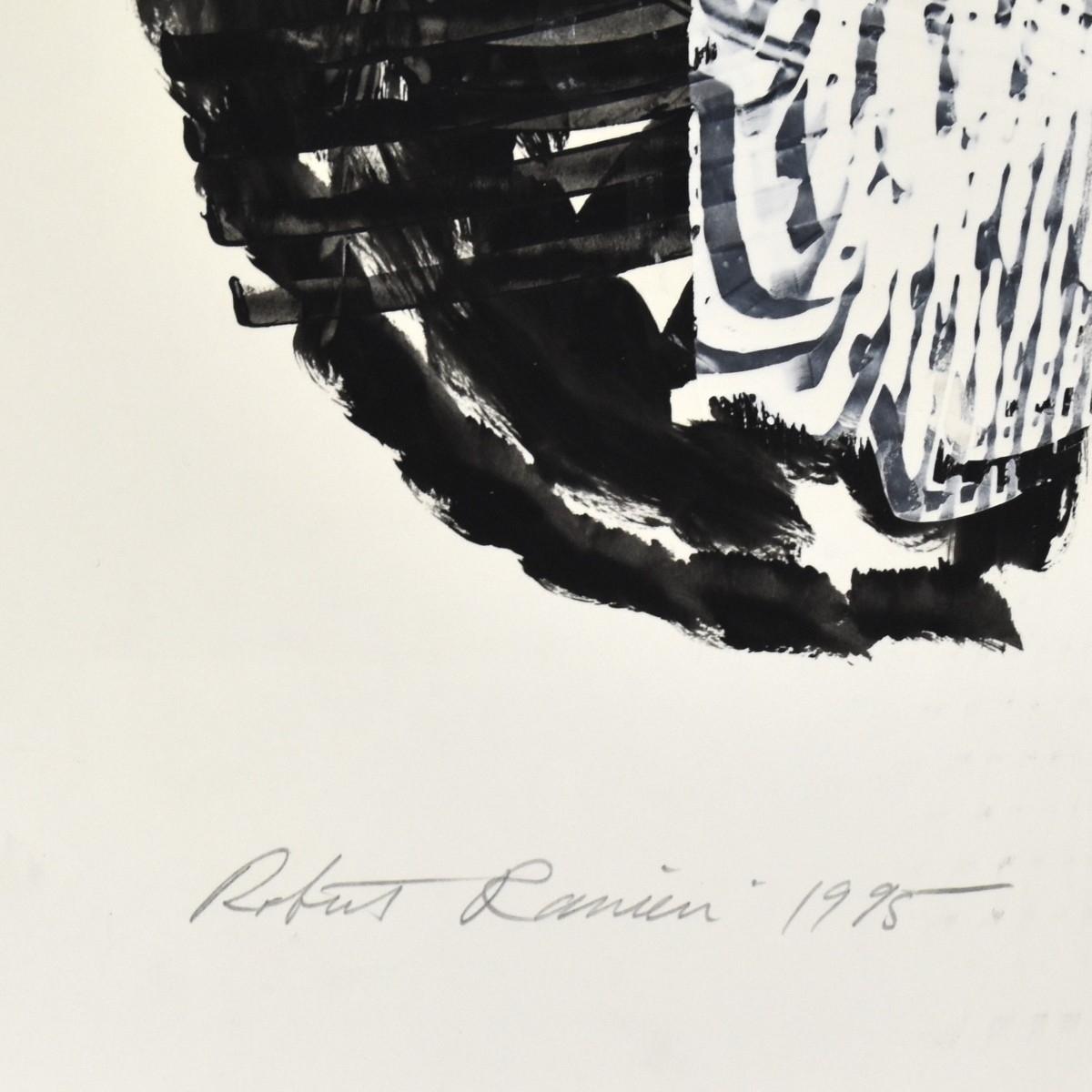Robert Ranieri | Black and White Abstract Composition (1995) | MutualArt