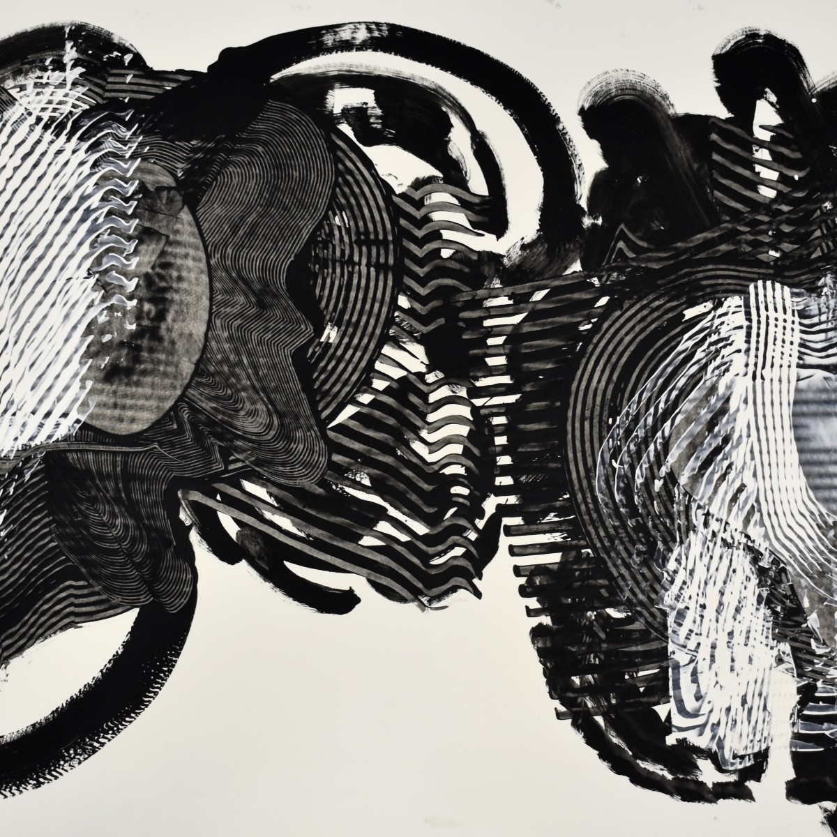 Robert Ranieri | Black and White Abstract Composition (1995) | MutualArt