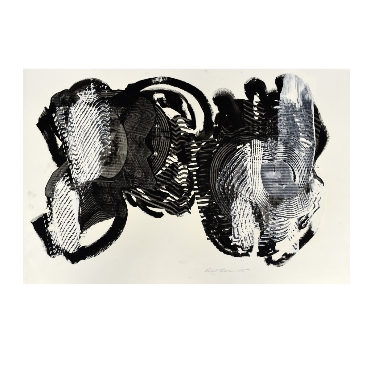 Robert Ranieri | Black and White Abstract Composition (1995) | MutualArt