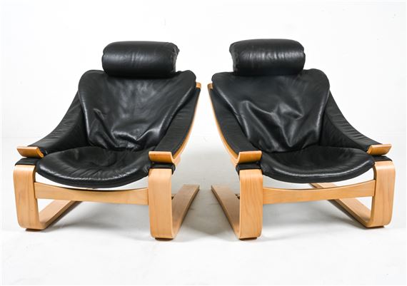 2) AKE FRIBYTTER FOR NELO 'KROKEN' CHAIRS by Ake Fribyter, circa 1970's