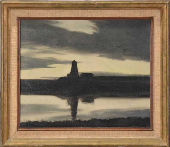 Peter Markham Scott | Geese in flight, nocturne (1935) | MutualArt
