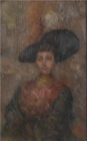 R. Rossi | Figure in a broad-brimmed hat | MutualArt