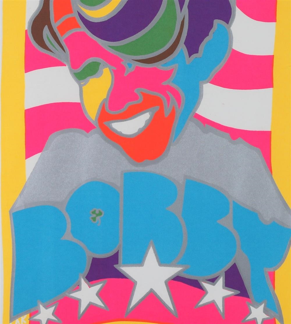 Artwork by Larry Korneman, BOBBY KENNEDY 1968 PSYCHEDELIC POSTER, Made of POSTER