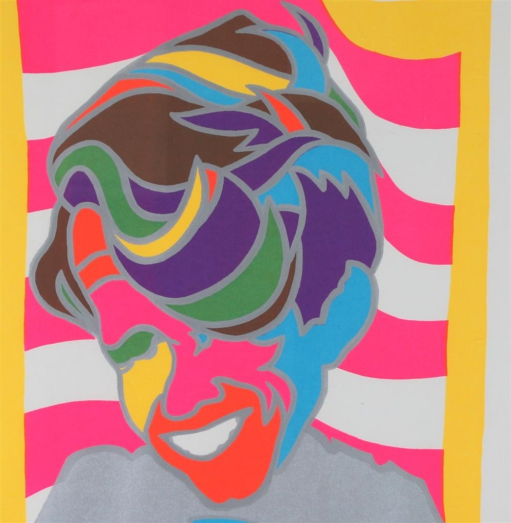 Artwork by Larry Korneman, BOBBY KENNEDY 1968 PSYCHEDELIC POSTER, Made of POSTER
