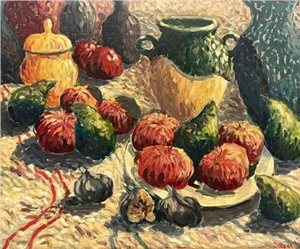 Still life with figs and pomegranates - Antoine Bogey