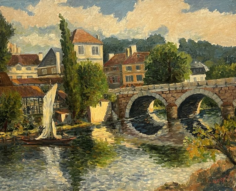 Artwork by Antoine Bogey, Village, Made of Oil on plywood panel