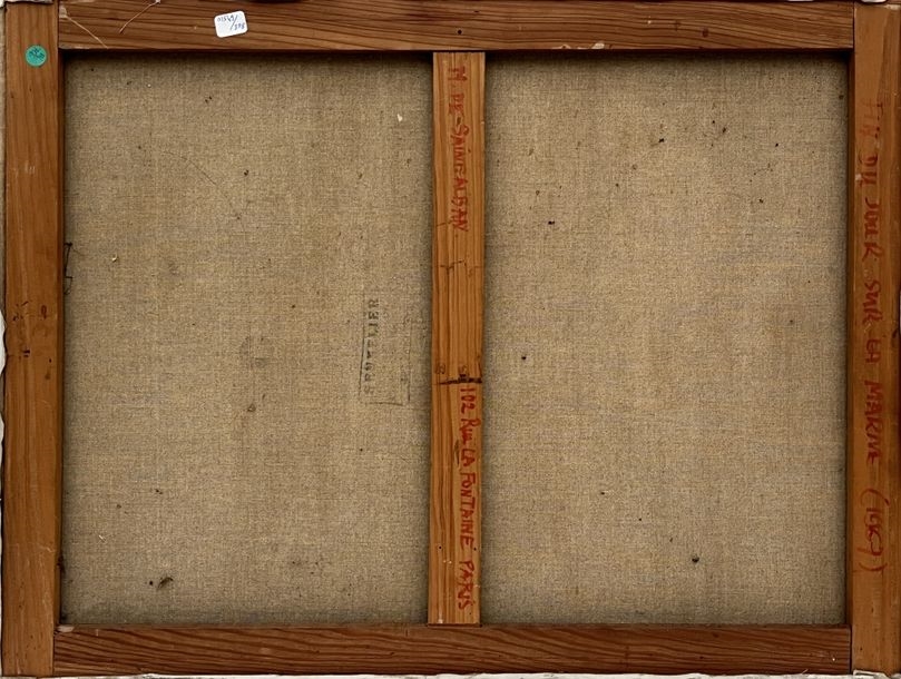 Artwork by Saint-alban, Pond and undergrowth, Made of Oil on canvas