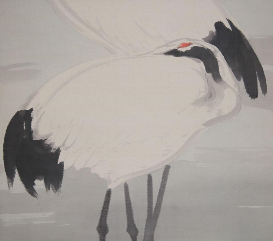 Hiroshi Yoshida | Hiroshi Yoshida Kakejiku Scroll Cranes | MutualArt