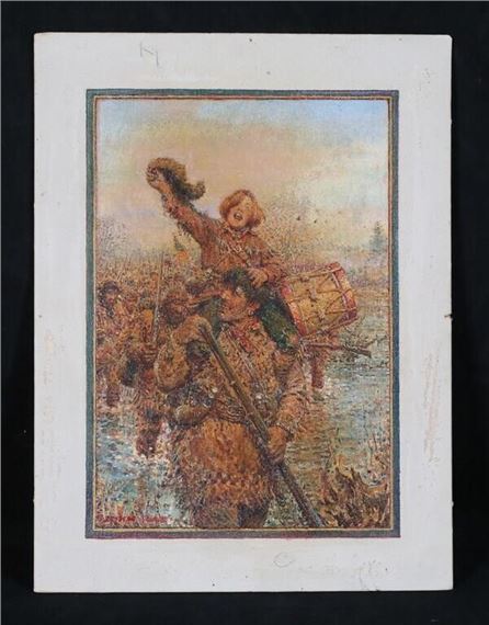 John Rae | John Rae Oil on Panel Illustration Churchill | MutualArt