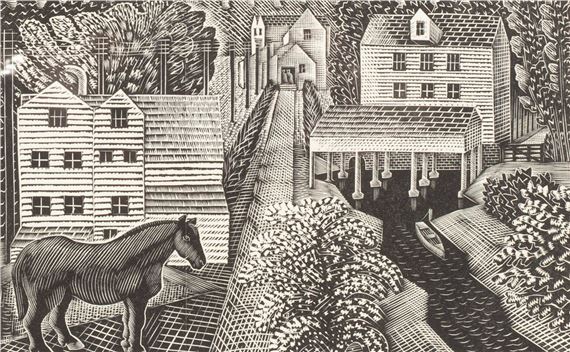 Eric Ravilious | printed by Ian Mortimer from the original block ...