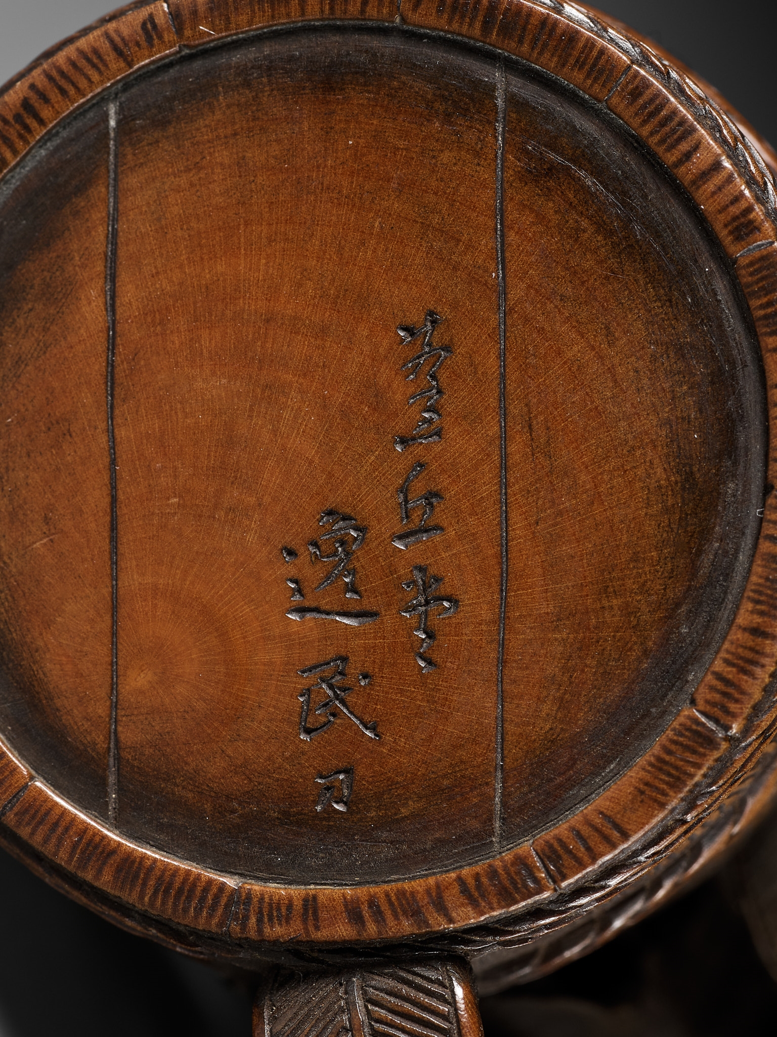 Artwork by Hokyudo Itsumin, HOKYUDO ITSUMIN: A FINE NETSUKE-OKIMONO OF SHOKI AND ONI, Made of translucent horn