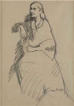 "Mujer sentada" - Pedro Bueno Villarejo