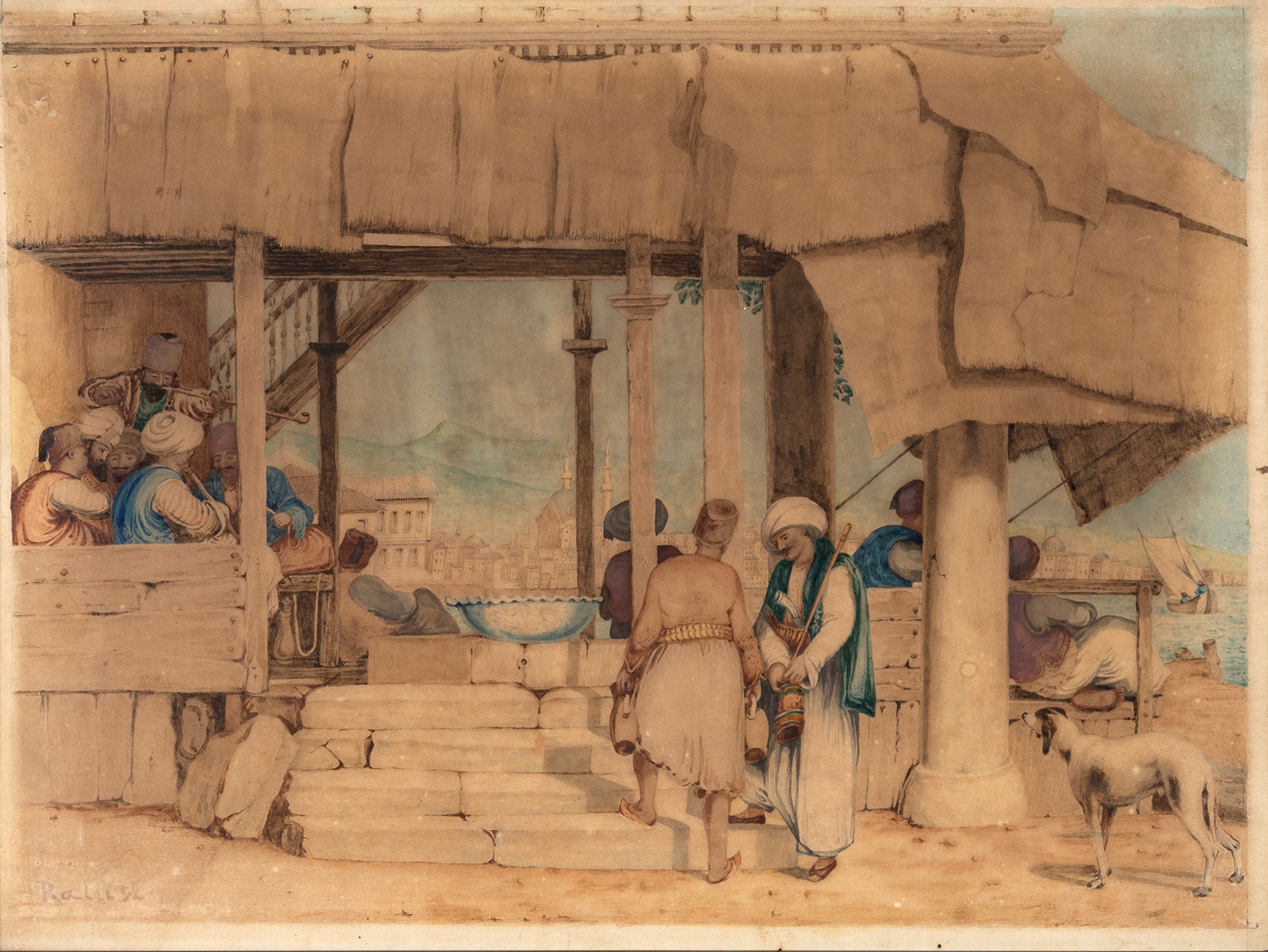 Theodoros Rallis | Coffee house in the East (1892) | MutualArt