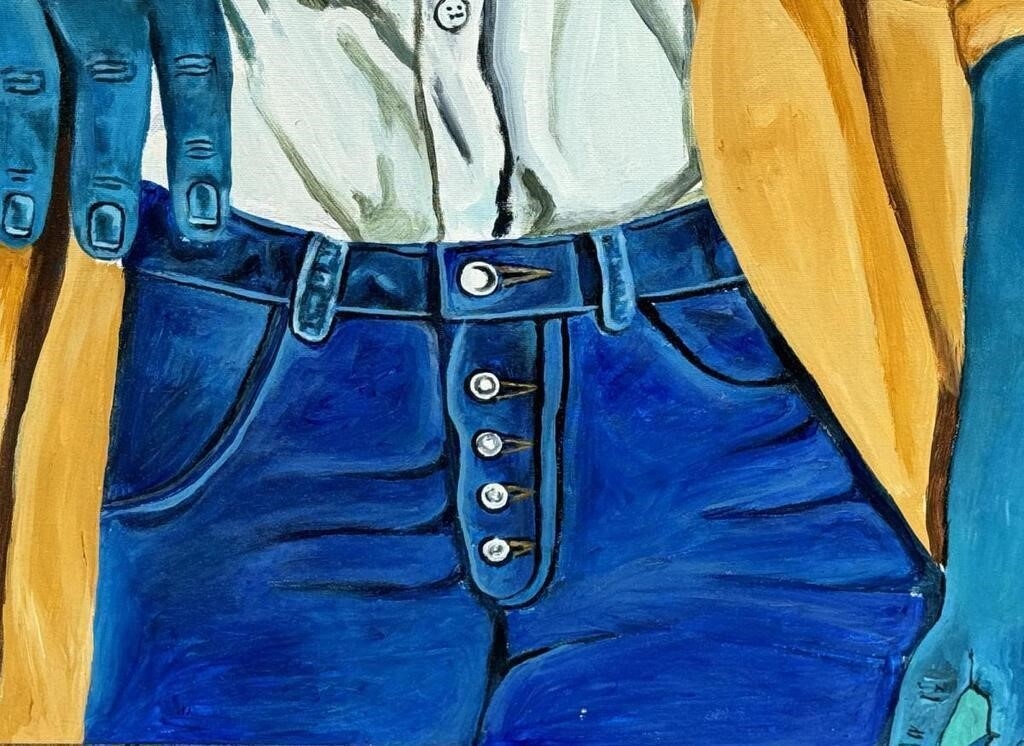 Artwork by Awanle Ayiboro Hawa Ali, AWANLE AYIBORO " BLUE FACE