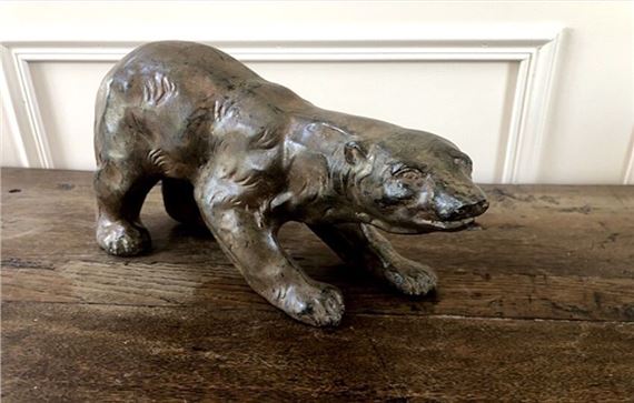 Deux Sculptures Ours En Bronze - Pierre Chenet - Animalier - 50 Cm - Vintage 1970