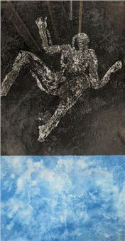 Juan Maria Puigvert XX/XXI. Composition. Aquarelle. Signée en haut à droite. 57 x 29 cm hors cadre - Juan Maria Puigvert