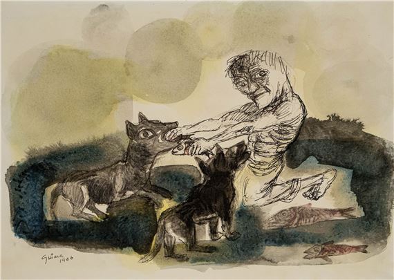 Paisagem Surrealista com Animais