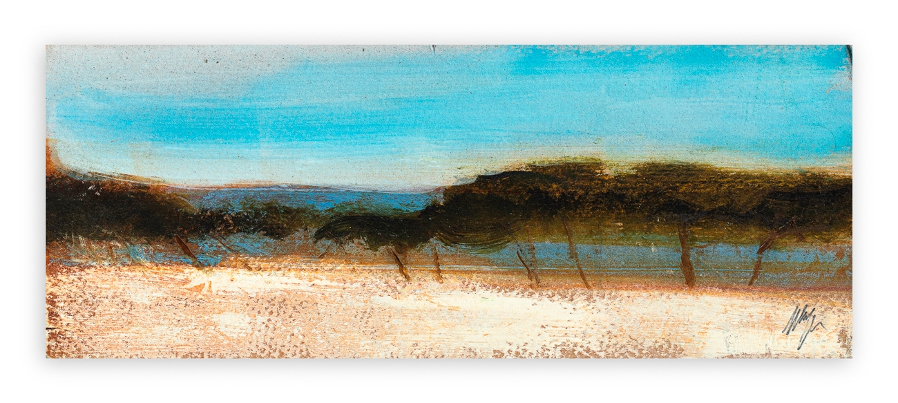 Artwork by Salvatore Magazzini, Marina, Made of oil on cardboard