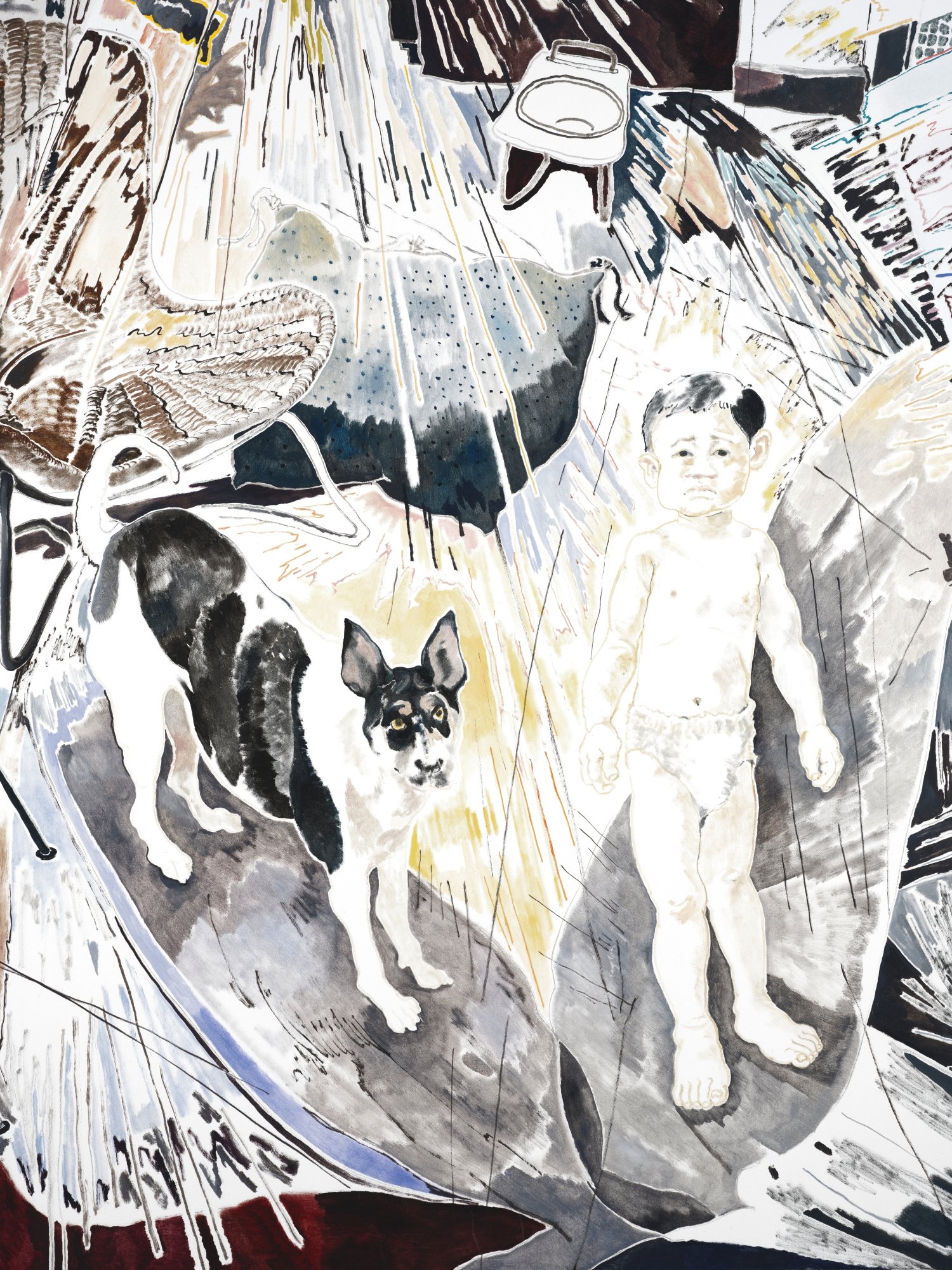 Artwork by Chris Huen Sin Kan, Balltsz and Joel, Made of oil on canvas