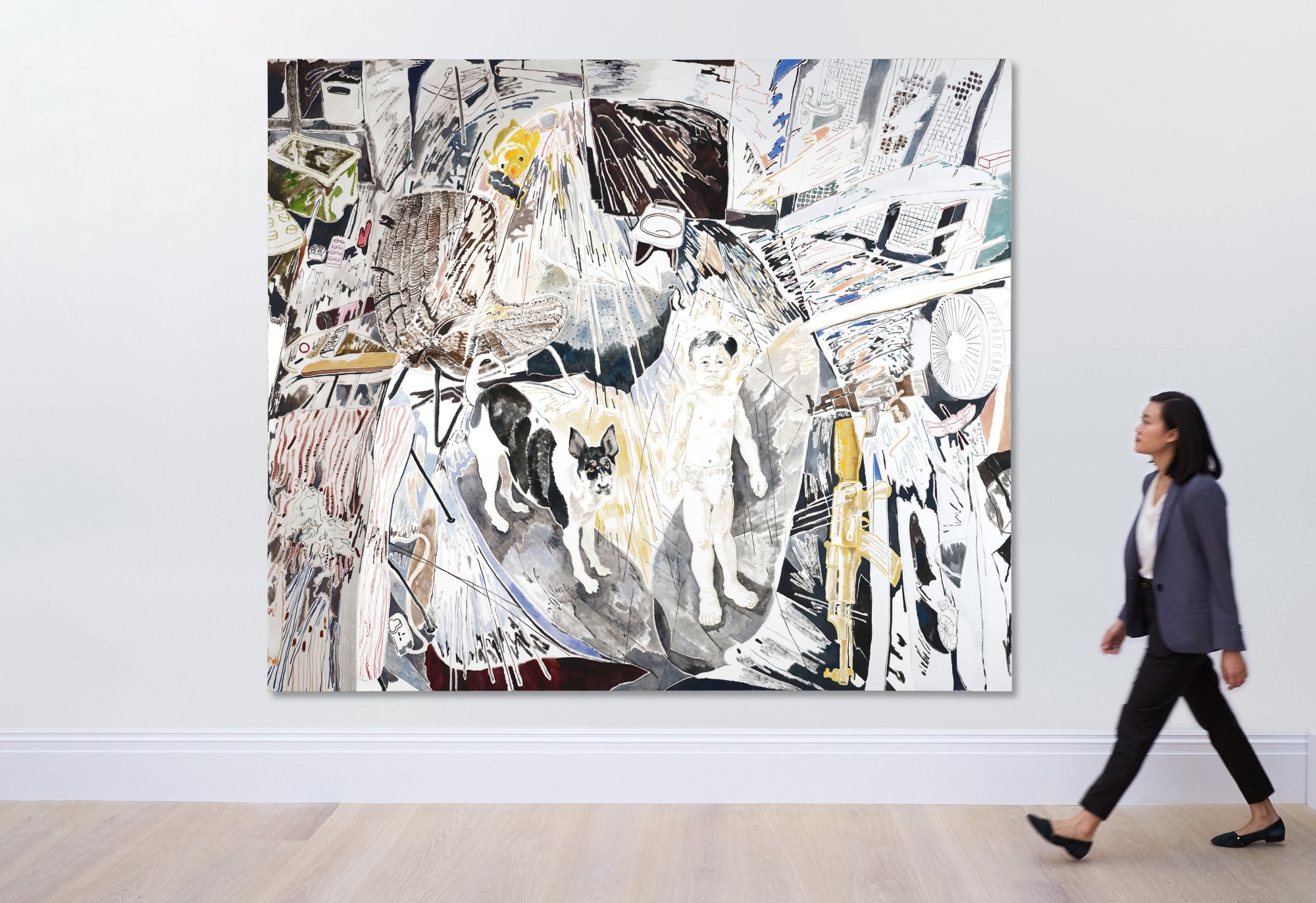 Artwork by Chris Huen Sin Kan, Balltsz and Joel, Made of oil on canvas